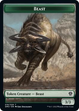 Beast Token trading card from Dominaria United Beast Token - Dominaria United Magic: The Gathering trading card