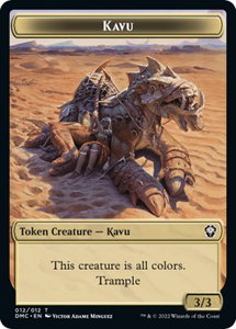 Kavu // Beast Double-Sided Token - Commander: Dominaria United (DMC) #12 // 16 - Token Magic: The Gathering Trading Card
