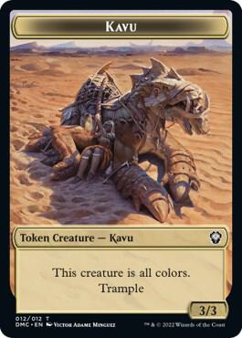 Kavu // Beast Double-Sided Token - Commander: Dominaria United Magic: The Gathering trading card
