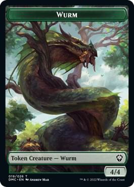 Wurm Token - Commander: Dominaria United Magic: The Gathering trading card