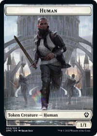 Human // Snake Double-Sided Token - Commander: Dominaria United (DMC) #2 // 11 - Token Magic: The Gathering Trading Card