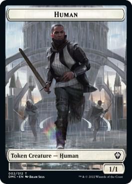 Human // Snake Double-Sided Token - Commander: Dominaria United Magic: The Gathering trading card