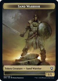 Sand Warrior Token - Commander: Dominaria United (DMC) #20 - Token Magic: The Gathering Trading Card