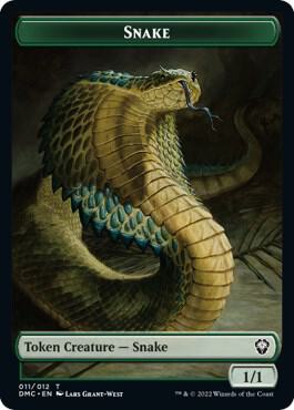 Snake // Hydra Double-Sided Token trading card from Commander: Dominaria United Snake // Hydra Double-Sided Token - Commander: Dominaria United Magic: The Gathering trading card