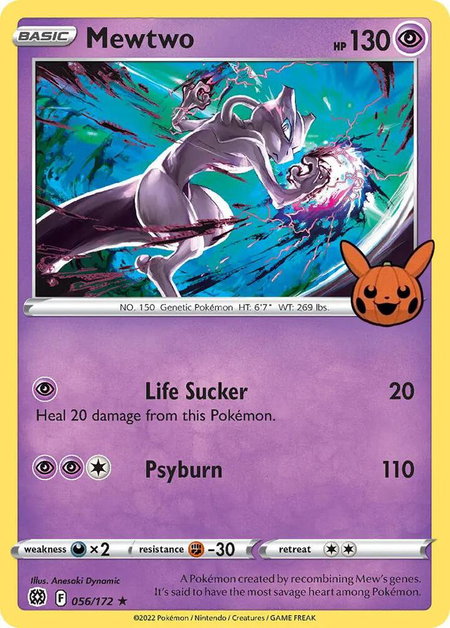 Mewtwo trading card from Trick or Trade BOOster Bundle Mewtwo - Trick or Trade BOOster Bundle Pokémon trading card