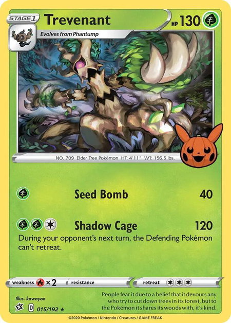 Trevenant trading card from Trick or Trade BOOster Bundle Trevenant - Trick or Trade BOOster Bundle Pokémon trading card