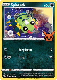 Spinarak - Trick or Trade BOOster Bundle (TTBB) #102/189 - Promo Pokémon Trading Card