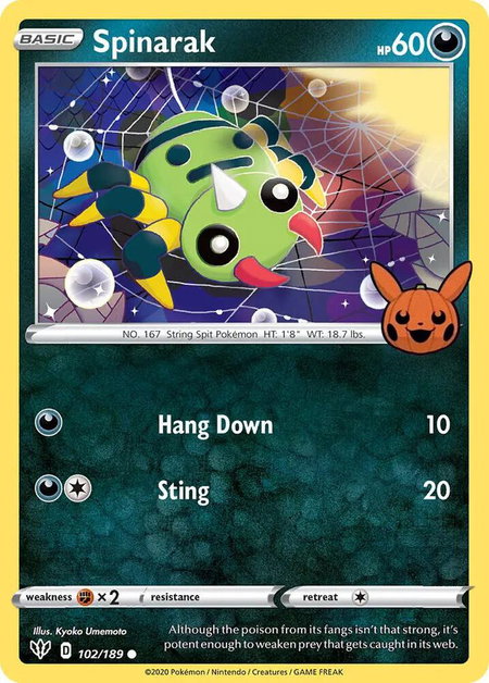 Spinarak - Trick or Trade BOOster Bundle Pokémon trading card