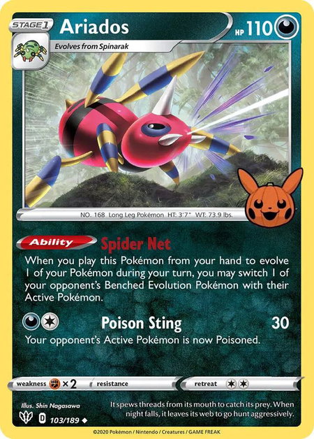 Ariados - Trick or Trade BOOster Bundle Pokémon trading card