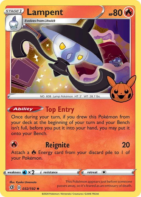 Lampent trading card from Trick or Trade BOOster Bundle Lampent - Trick or Trade BOOster Bundle Pokémon trading card