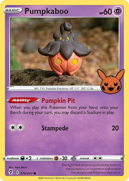 Pumpkaboo trading card from Trick or Trade BOOster Bundle Pumpkaboo - Trick or Trade BOOster Bundle Pokémon trading card