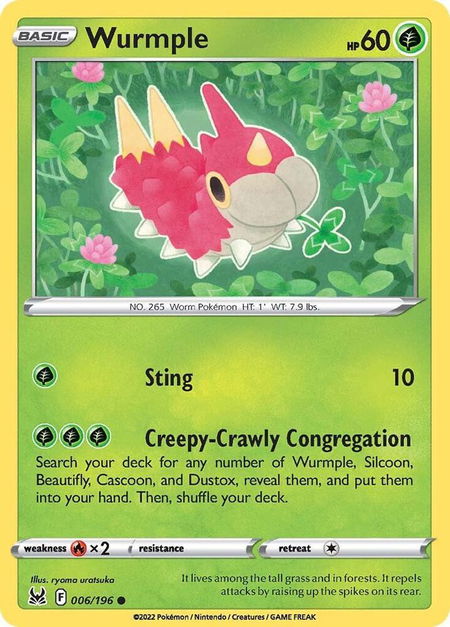 Wurmple - SWSH11: Lost Origin Pokémon trading card