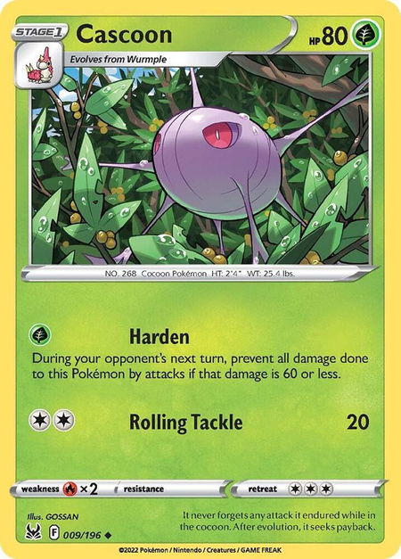 Cascoon - SWSH11: Lost Origin Pokémon trading card