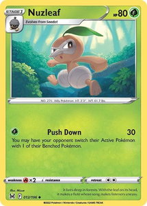 Nuzleaf - SWSH11: Lost Origin (SWSH11) #012/196 - Uncommon Pokémon Trading Card