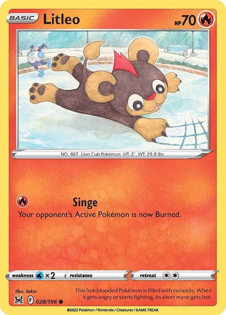 Litleo - SWSH11: Lost Origin Pokémon trading card