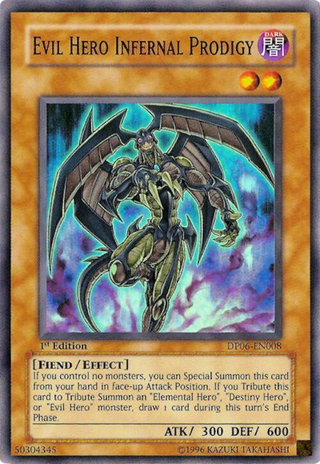 Evil Hero Infernal Prodigy - Duelist Pack 6: Jaden Yuki 3 YuGiOh trading card