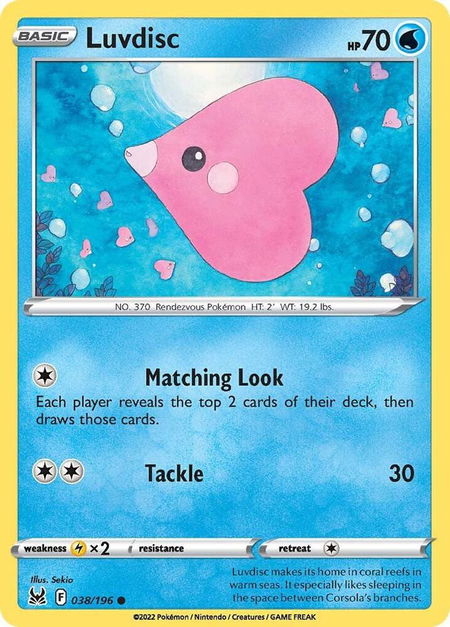 Luvdisc - SWSH11: Lost Origin Pokémon trading card