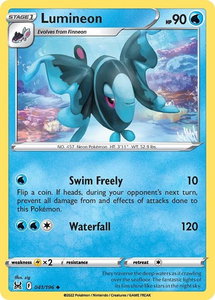 Lumineon - SWSH11: Lost Origin (SWSH11) #041/196 - Uncommon Pokémon Trading Card