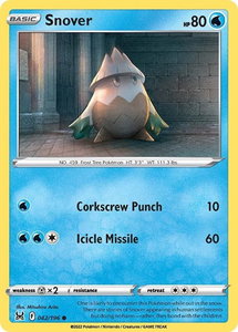 Snover - SWSH11: Lost Origin (SWSH11) #042/196 - Common Pokémon Trading Card