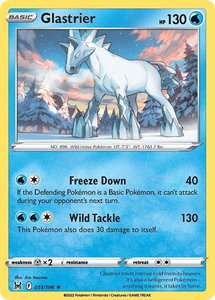 Glastrier - SWSH11: Lost Origin (SWSH11) #051/196 - Holo Rare Pokémon Trading Card