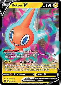 Rotom V - SWSH11: Lost Origin (SWSH11) #058/196 - Ultra Rare Pokémon Trading Card