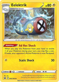 Eelektrik - SWSH11: Lost Origin (SWSH11) #060/196 - Uncommon Pokémon Trading Card