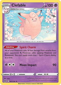 Clefable - SWSH11: Lost Origin (SWSH11) #063/196 - Rare Pokémon Trading Card