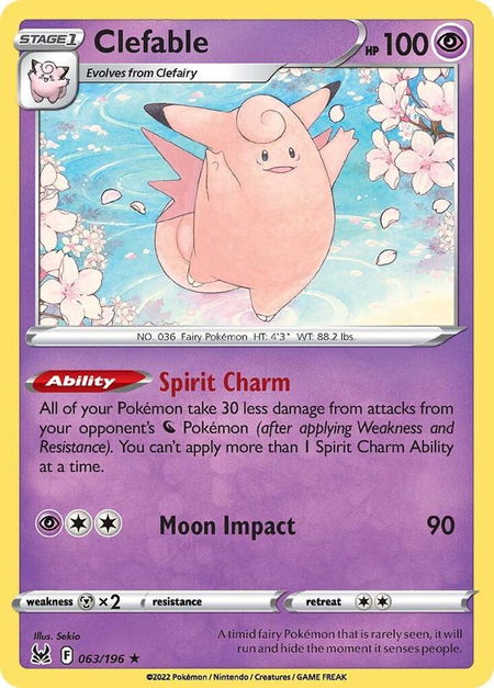 Clefable - SWSH11: Lost Origin Pokémon trading card