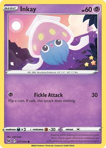 Inkay (077) - SWSH11: Lost Origin (SWSH11) #077/196 - Common Pokémon Trading Card
