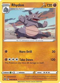 Rhydon - SWSH11: Lost Origin (SWSH11) #090/196 - Uncommon Pokémon Trading Card