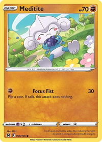Meditite - SWSH11: Lost Origin (SWSH11) #099/196 - Common Pokémon Trading Card