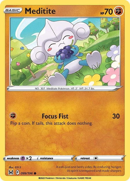 Meditite - SWSH11: Lost Origin Pokémon trading card