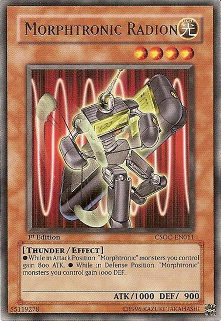 Morphtronic Radion trading card from Crossroads of Chaos Morphtronic Radion - Crossroads of Chaos YuGiOh trading card