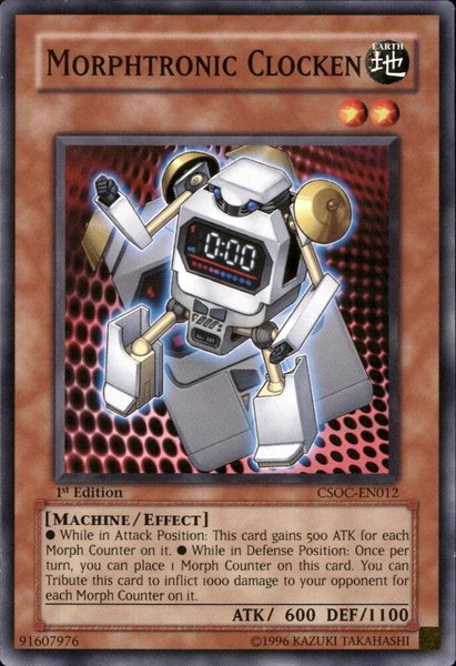 Morphtronic Clocken trading card from Crossroads of Chaos Morphtronic Clocken - Crossroads of Chaos YuGiOh trading card