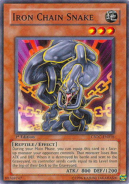 Iron Chain Snake - Crossroads of Chaos YuGiOh trading card