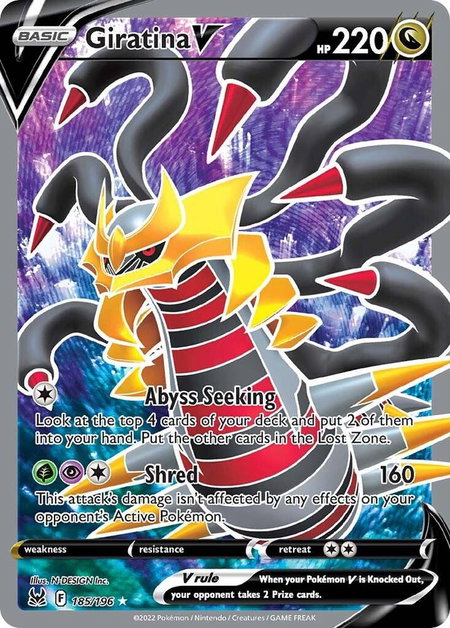 Giratina V (Full Art) trading card from SWSH11: Lost Origin Giratina V (Full Art) - SWSH11: Lost Origin Pokémon trading card