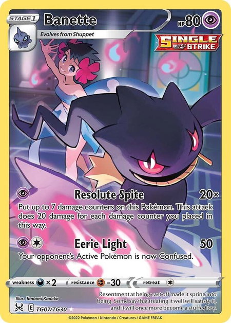 Banette - SWSH11: Lost Origin Trainer Gallery Pokémon trading card