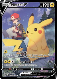Pikachu V - SWSH11: Lost Origin Trainer Gallery (SWSH11: TG) #TG16/TG30 - Ultra Rare Pokémon Trading Card