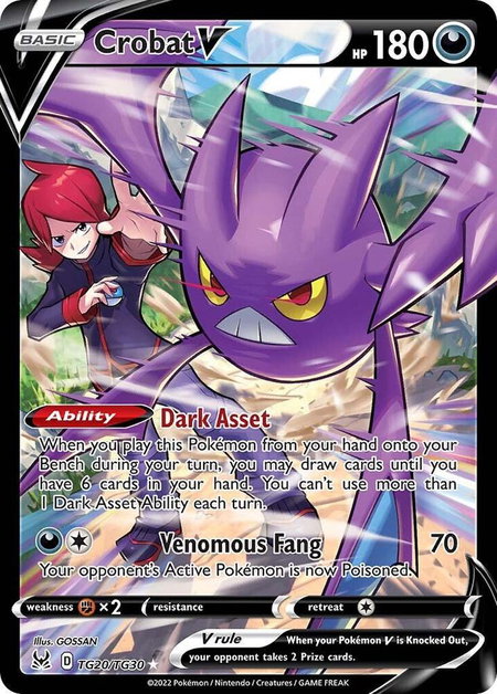 Crobat V - SWSH11: Lost Origin Trainer Gallery Pokémon trading card