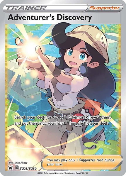Adventurer's Discovery - SWSH11: Lost Origin Trainer Gallery Pokémon trading card