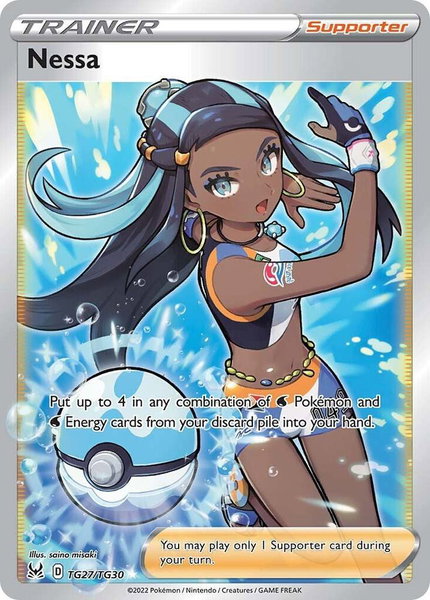 Nessa - SWSH11: Lost Origin Trainer Gallery Pokémon trading card