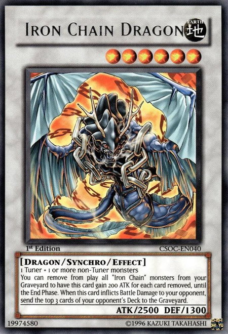 Iron Chain Dragon - Crossroads of Chaos YuGiOh trading card