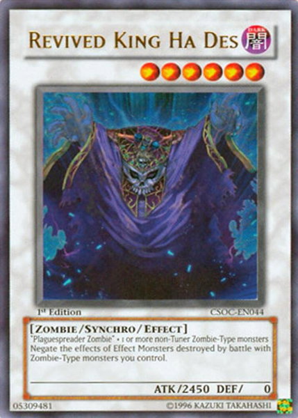 Revived King Ha Des - Crossroads of Chaos YuGiOh trading card