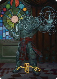 Karn, Living Legacy Art Card (2/81) (Gold-Stamped Signature) - Art Series: Dominaria United (ASDMU) #2 - Special Magic: The Gathering Trading Card