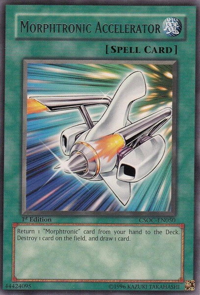 Morphtronic Accelerator trading card from Crossroads of Chaos Morphtronic Accelerator - Crossroads of Chaos YuGiOh trading card