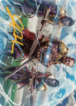 Argivian Phalanx Art Card (Gold-Stamped Signature) trading card from Art Series: Dominaria United Argivian Phalanx Art Card (Gold-Stamped Signature) - Art Series: Dominaria United Magic: The Gathering trading card