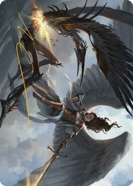 Destroy Evil Art Card (Gold-Stamped Signature) - Art Series: Dominaria United Magic: The Gathering trading card