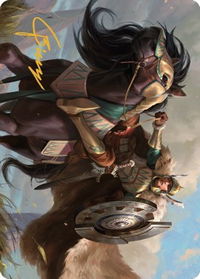 Knight of Dawn's Light Art Card (Gold-Stamped Signature) - Art Series: Dominaria United (ASDMU) #10 - Special Magic: The Gathering Trading Card