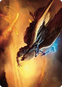 Battlewing Mystic Art Card (Gold-Stamped Signature) - Art Series: Dominaria United (ASDMU) #14 - Special Magic: The Gathering Trading Card