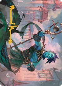 Haughty Djinn Art Card (Gold-Stamped Signature) - Art Series: Dominaria United (ASDMU) #15 - Special Magic: The Gathering Trading Card